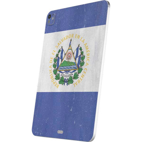 El Salvador Flag Distressed iPad Pro 13in M4 (2024) Skin